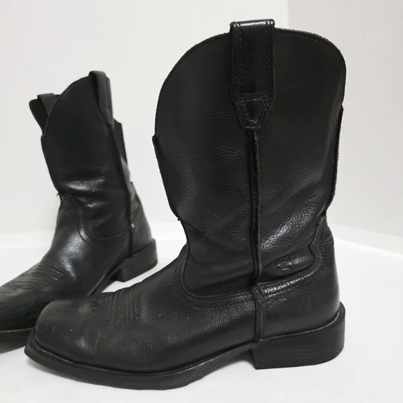Ariat Men's Black Rambler Leather Square Toe Boots - Picture 5 of 10